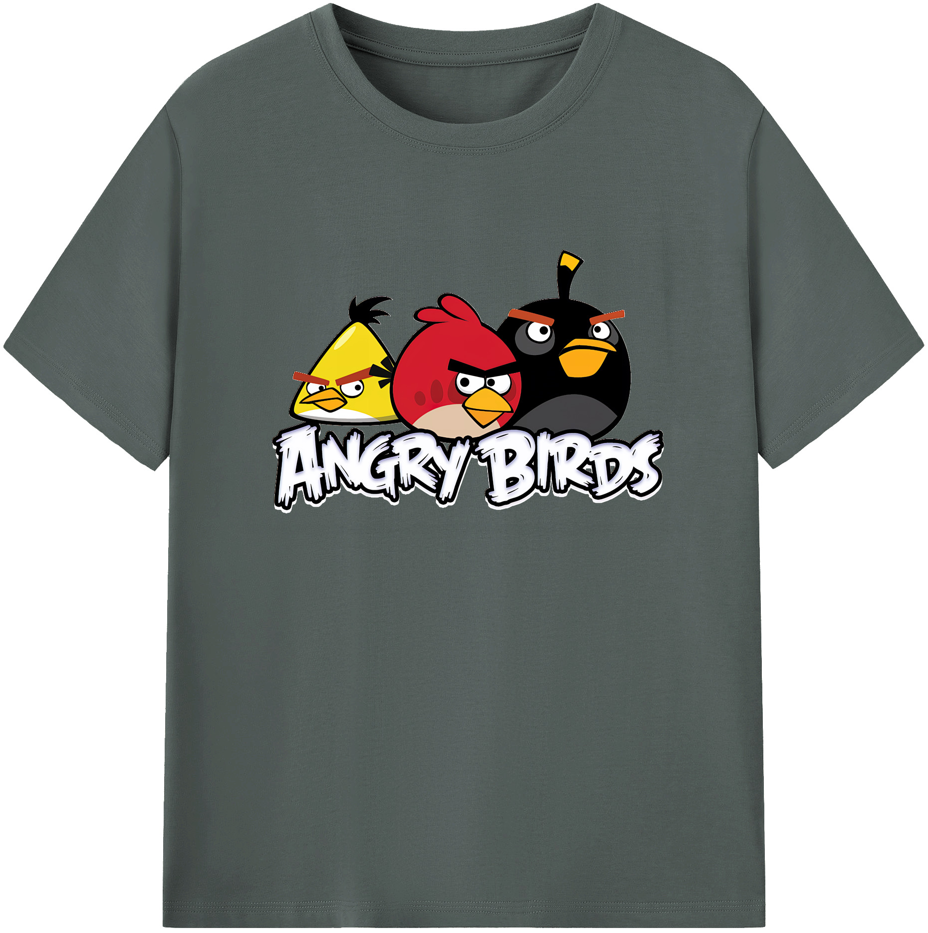 （画像用） Angry Birds アングリーバード 綿100％ メンズ半袖Tシャツ｜肌触りやわらか＆通気性